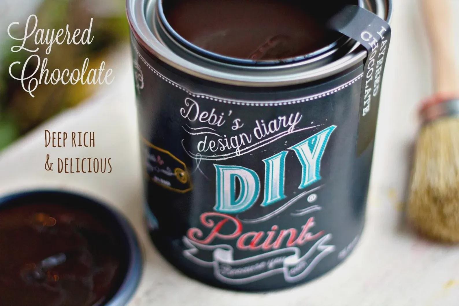 Layered Chocolate /DIY Paint Co All Clay Paint by Debi's Design Diary