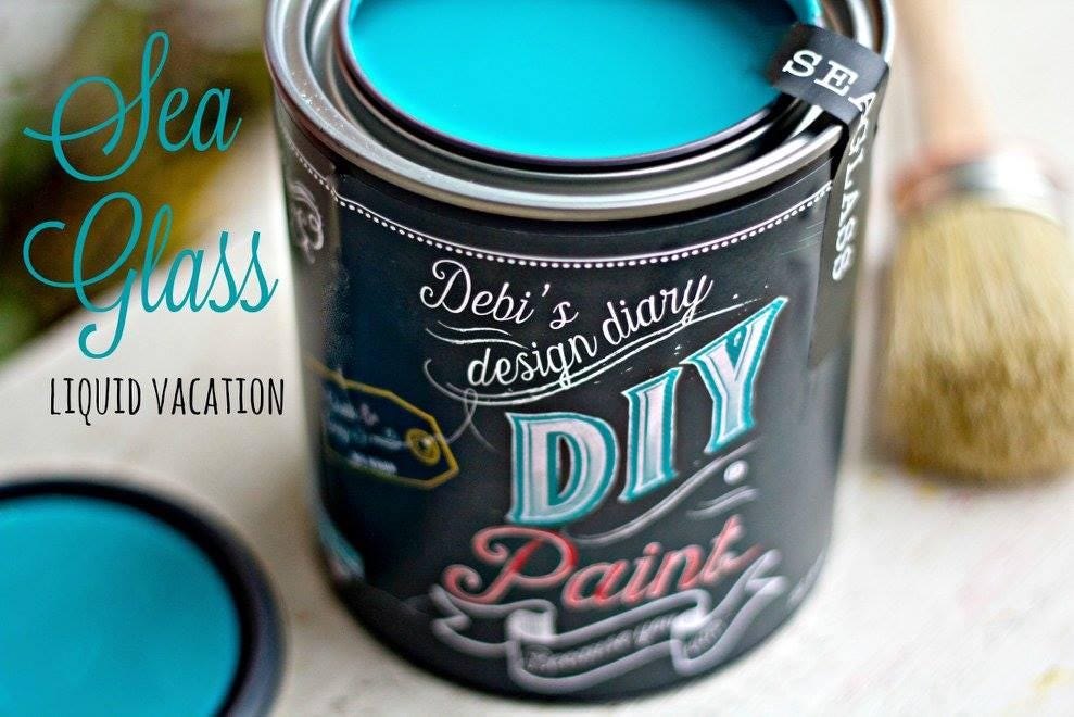 Seaglass DIY Paint by Debi’s Design Diary - Turquoise Blue Matte Clay Paint