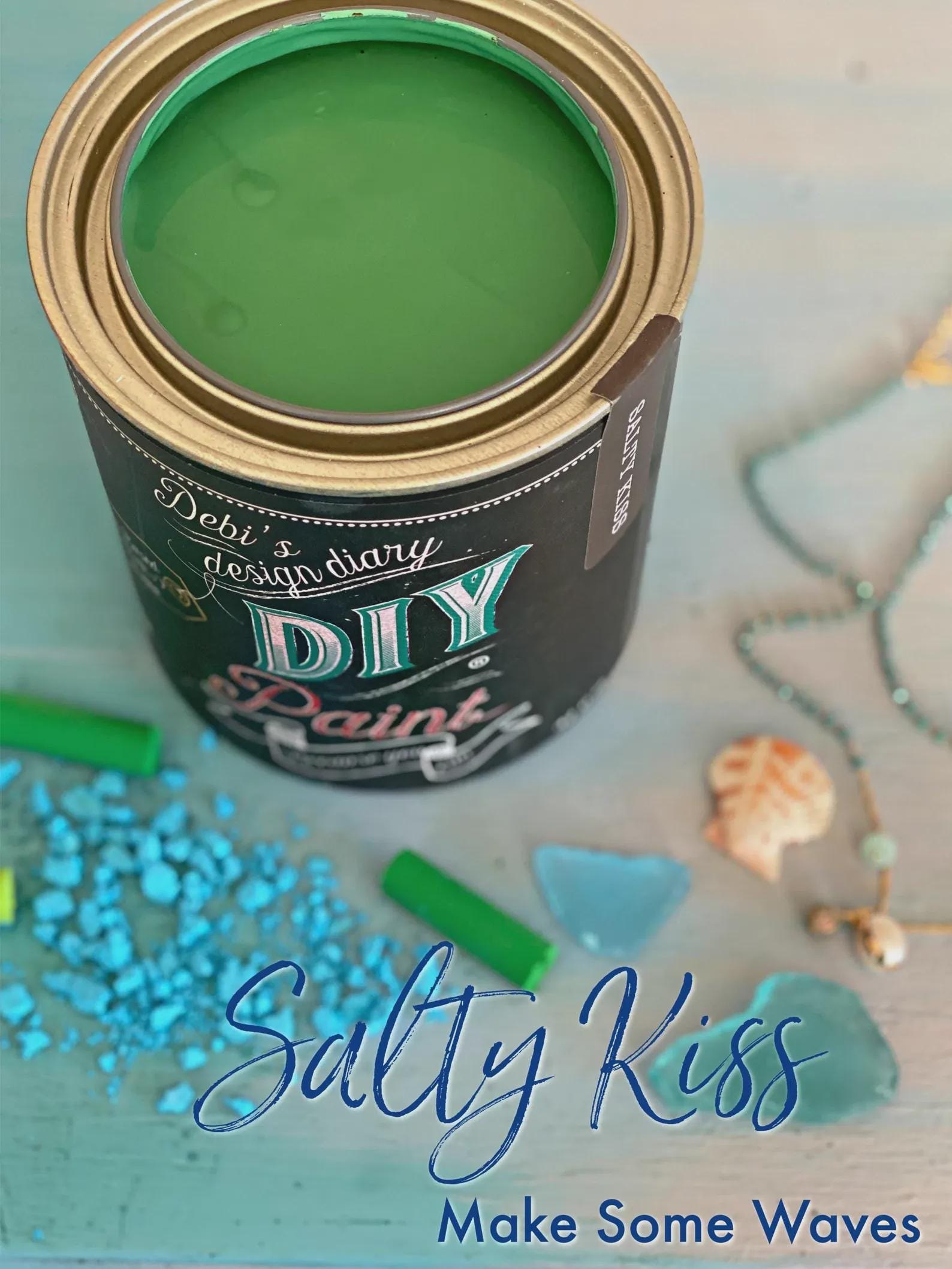 Salty Kiss by Debi's Design Diary DIY Paint Co - Bright Green matte clay paint
