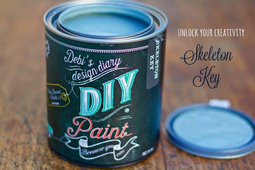 Skeleton Key DIY Paint by Debi’s Design Diary - Light Blue Gray Matte Clay Paint