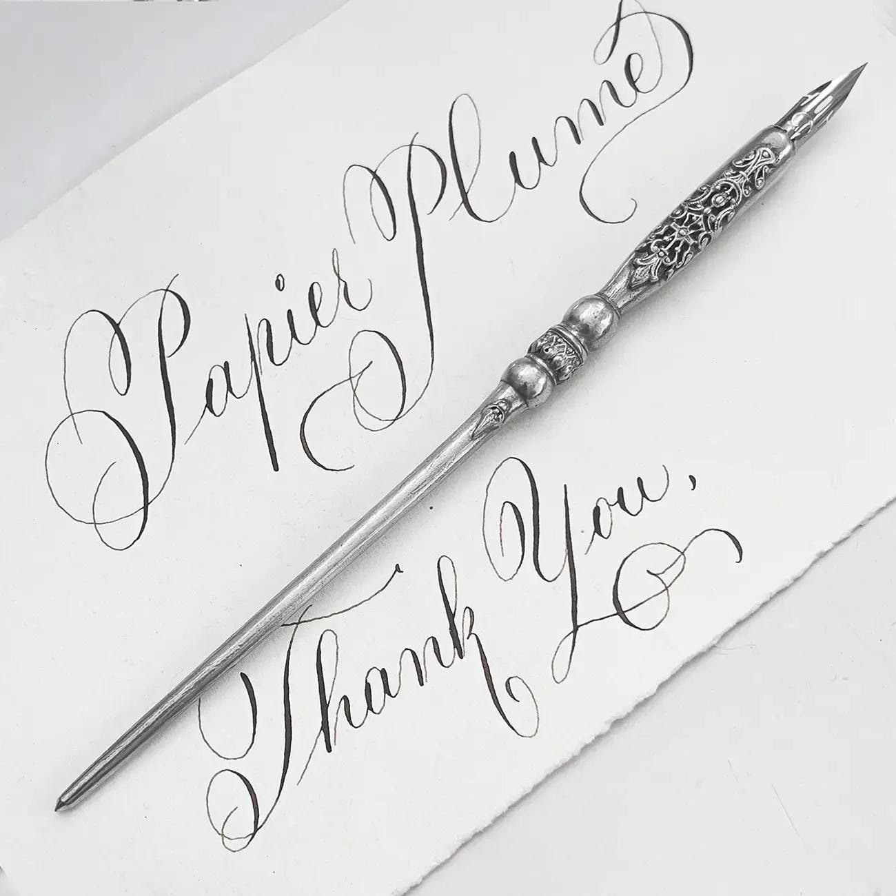 Potier d'Etain Vintage Mould Filigree Calligraphy Pen