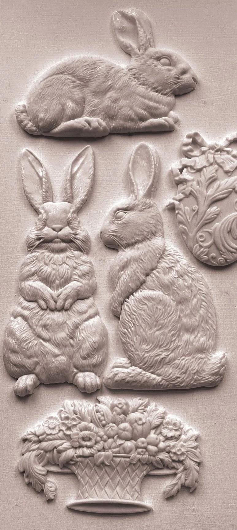 Les Lapins IOD Mould 6 x 10