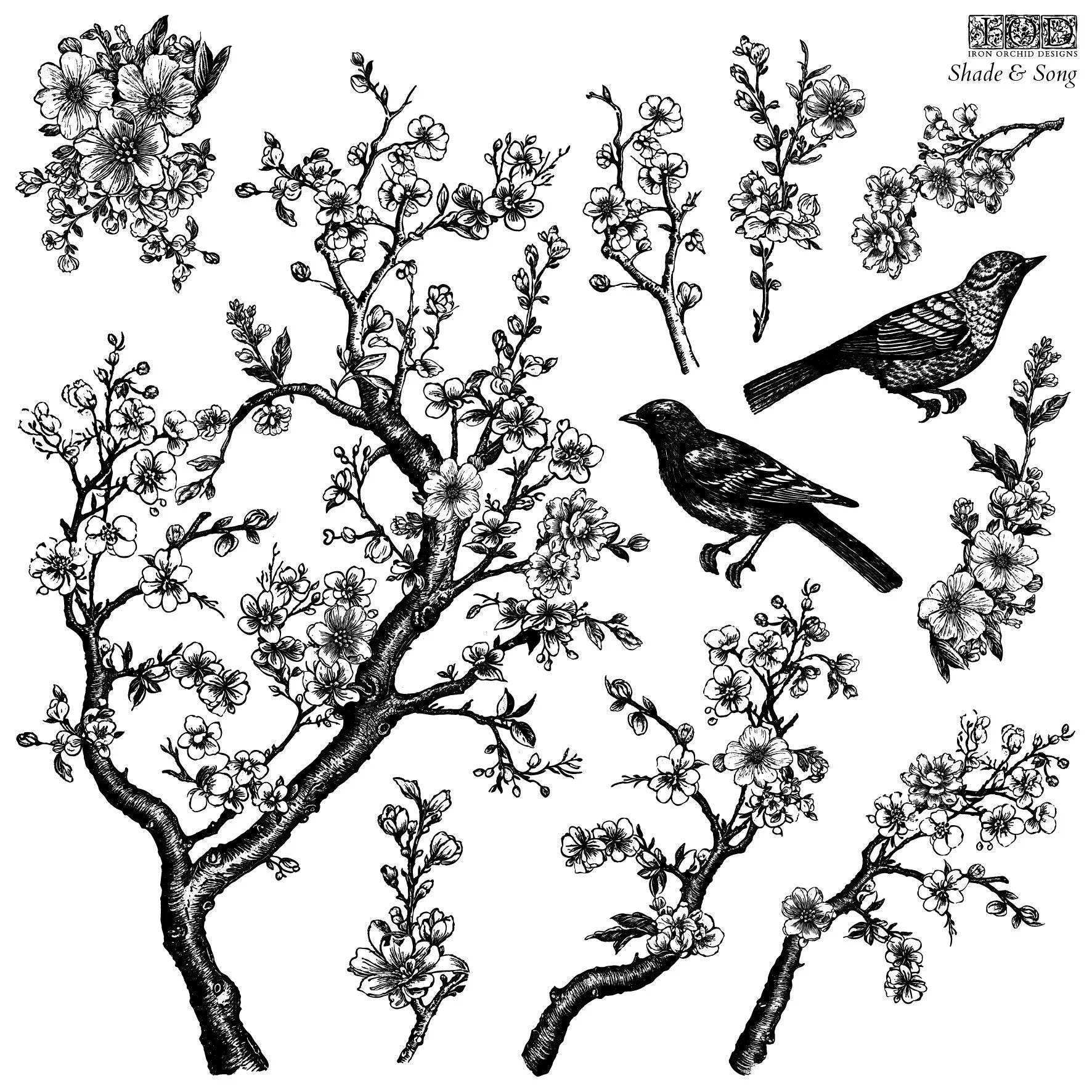 Shade & Song IOD Stamp 12 x 12