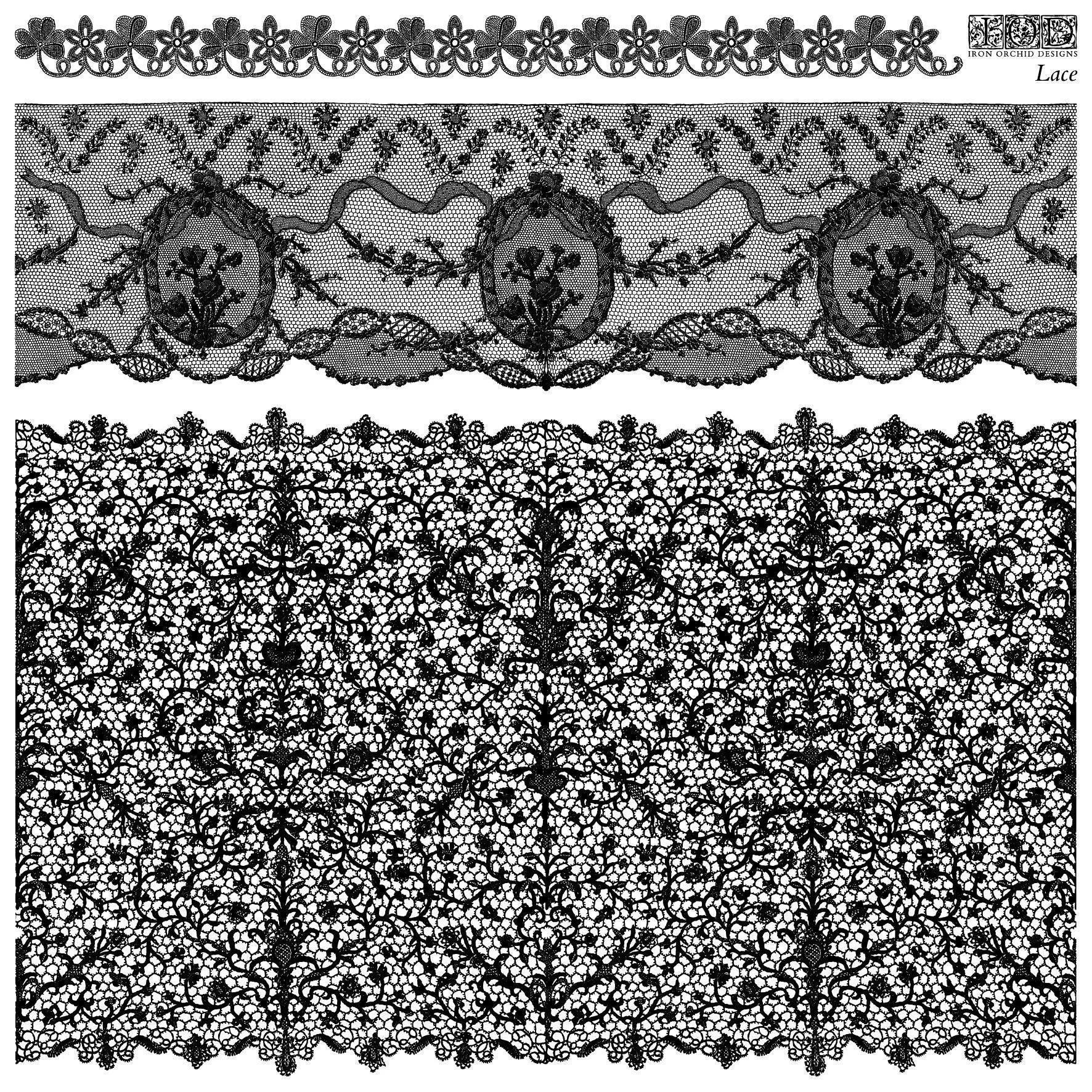 Lace IOD Stamp 12 x 12