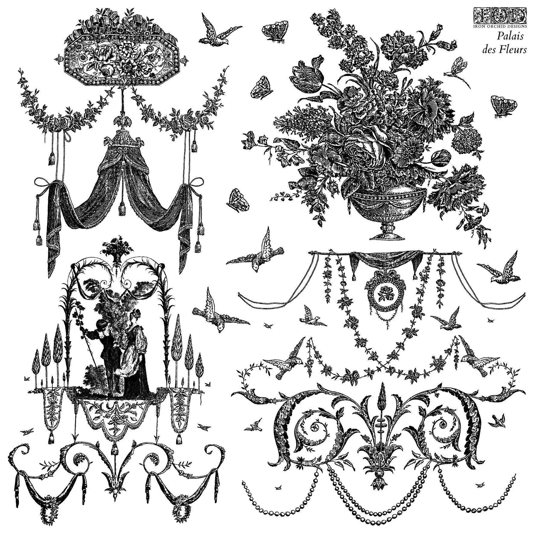 Palais des Fleurs IOD Stamp 12 x 12