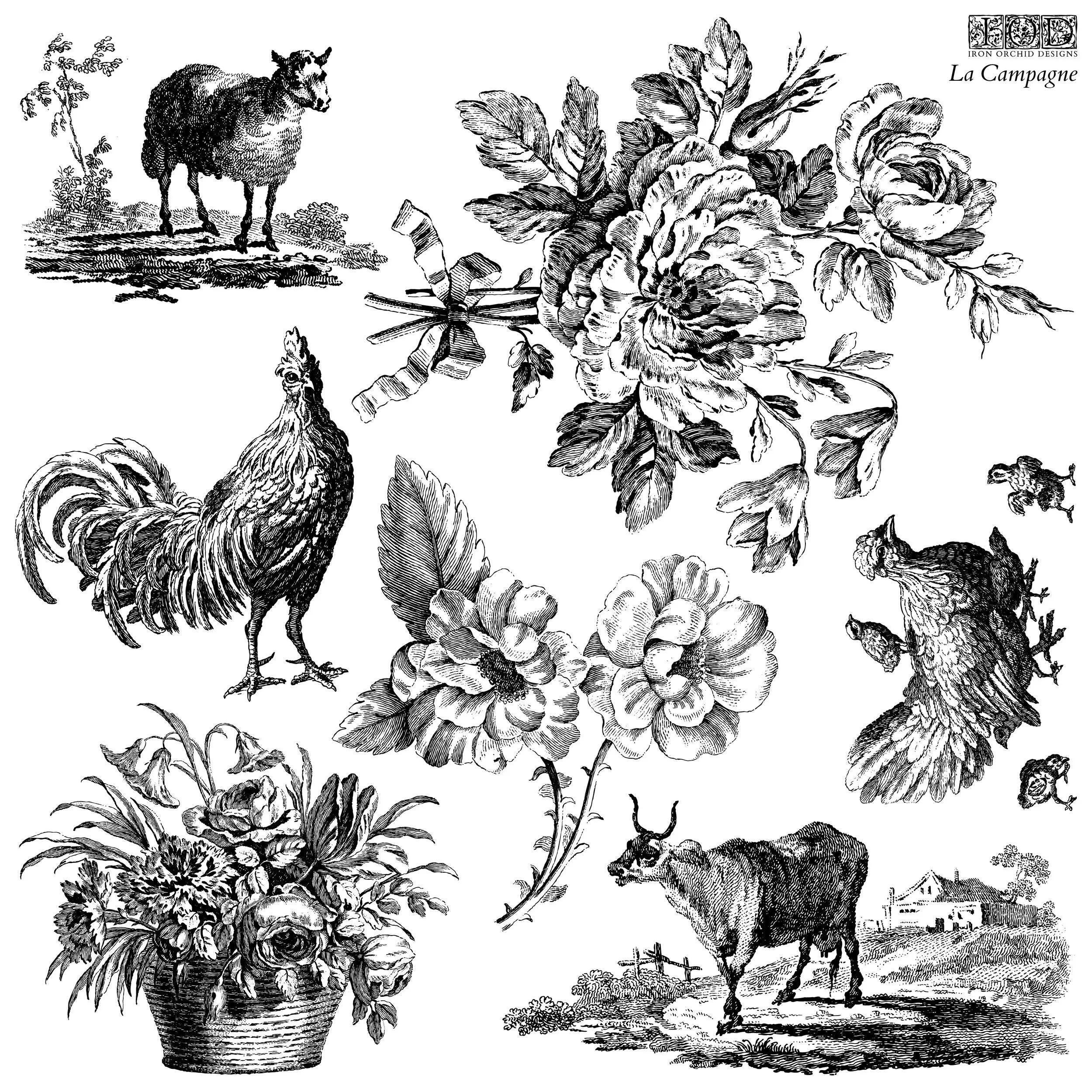 La Campagne IOD Stamp 12X12