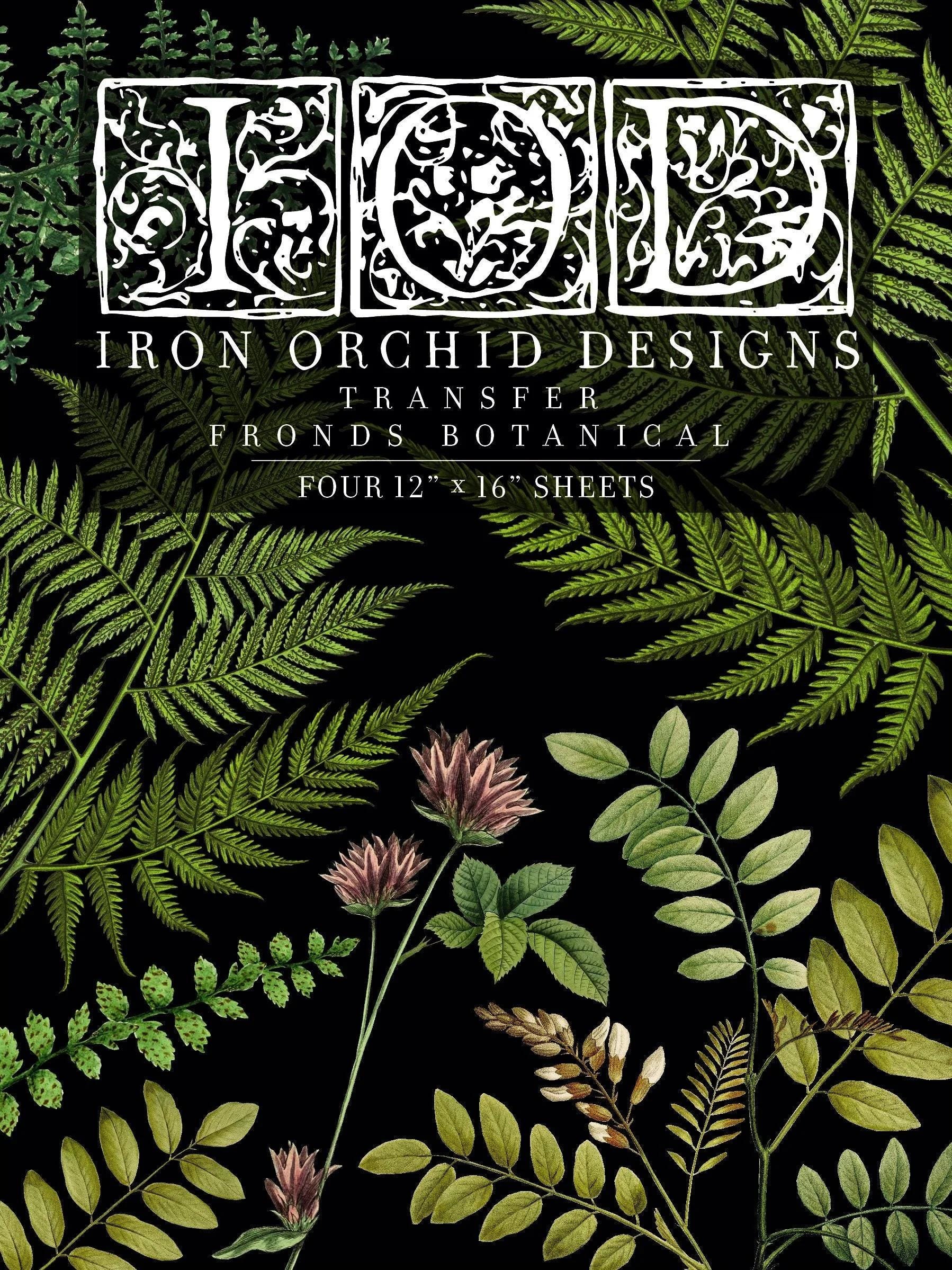 Fronds Botanical IOD Transfer 12 x 16 pad