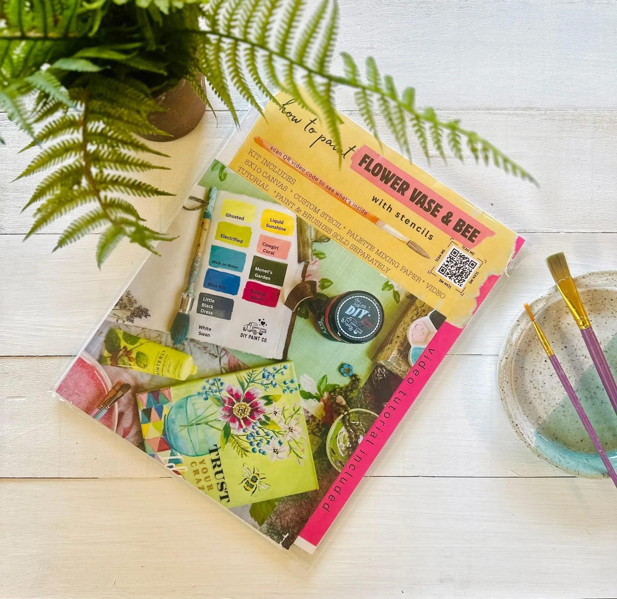 Flower Vase & Bee Paint Kit