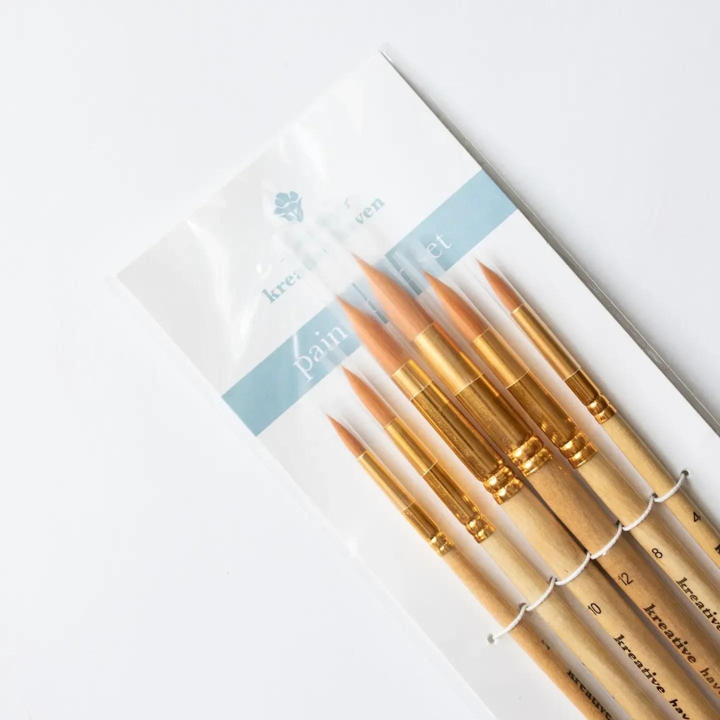 Watercolor Brushes Round Tip
