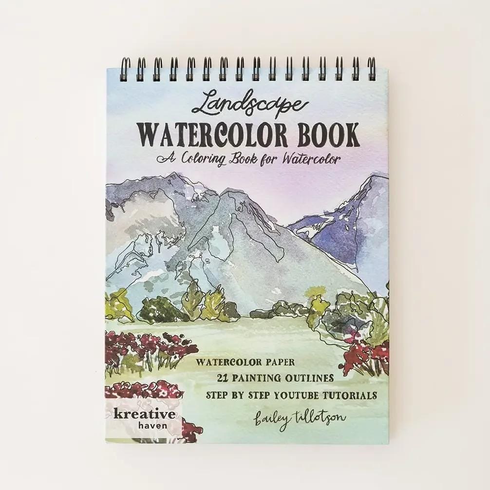 Landscapes Workbook - 21 Outlines with Video Tutorials