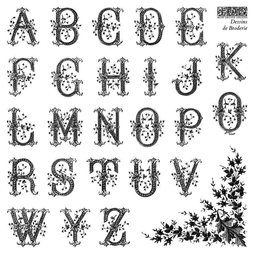 Dessins de Broderie Labels 6x6 IOD Stamp