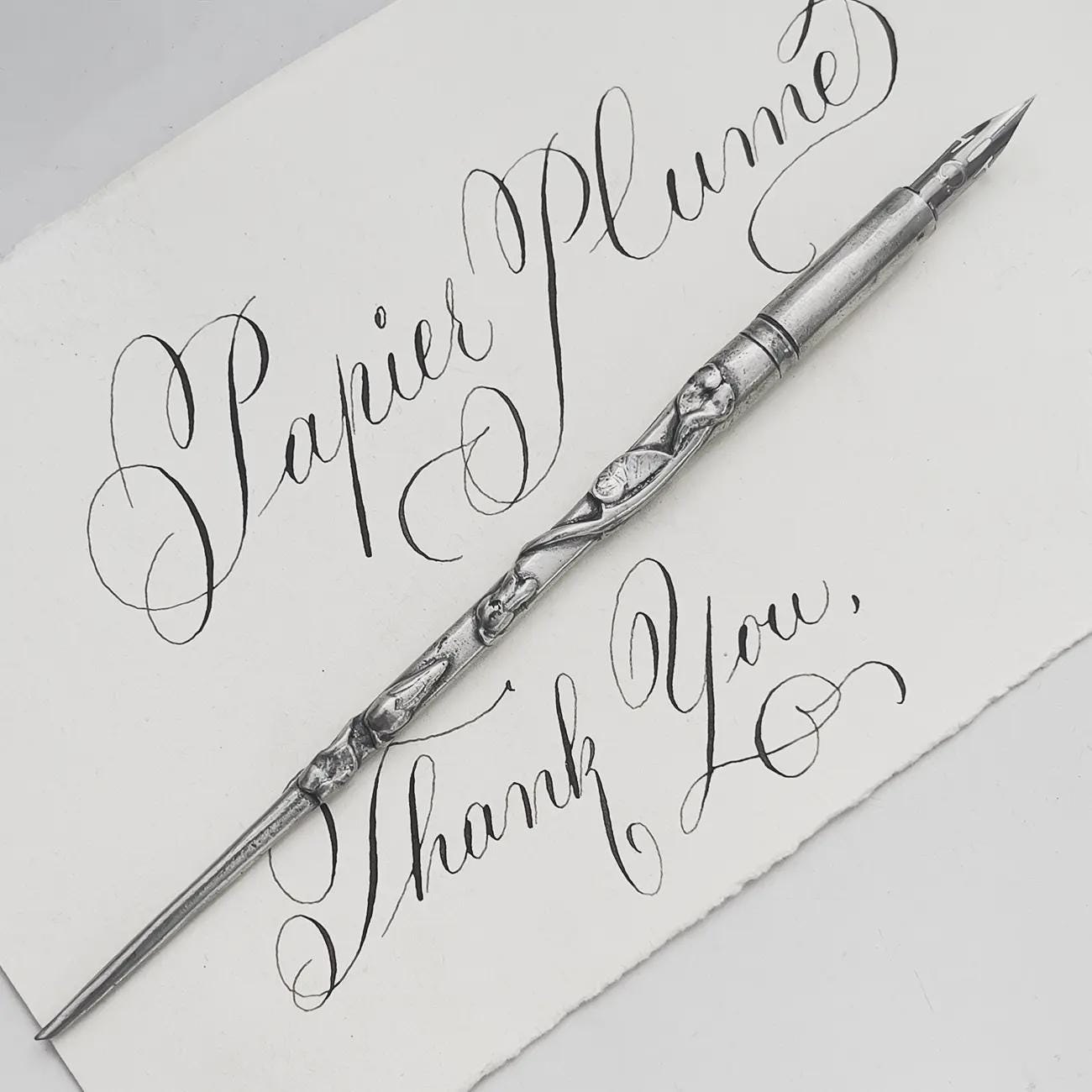 Potier d'Etain Vintage Mould Cyclamen Calligraphy Pen