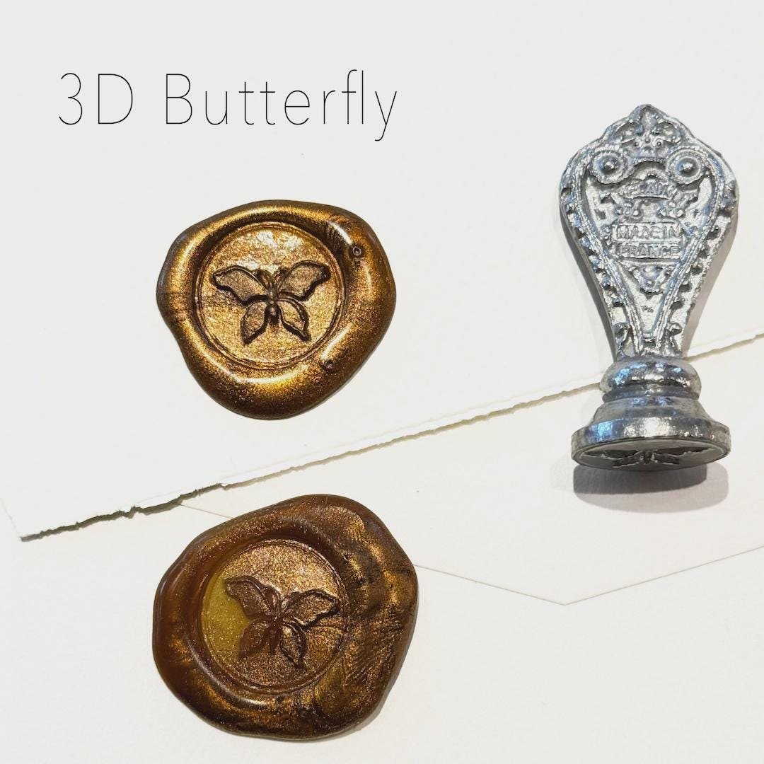 Vintage French Eiffel Butterfly Wax Seal Potier d'Etain