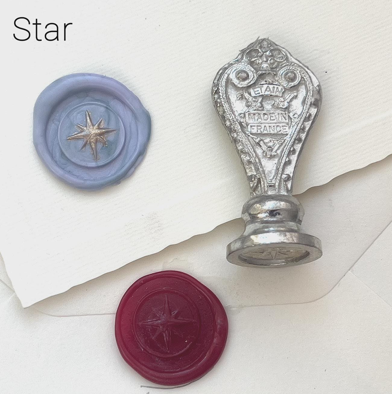Vintage French Star Wax Seal Potier d'Etain