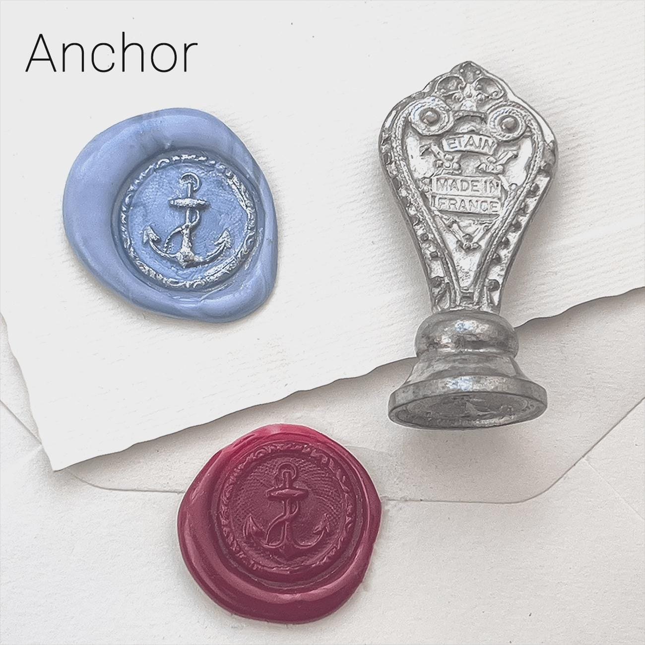 Vintage French Anchor Wax Seal Potier d'Etain