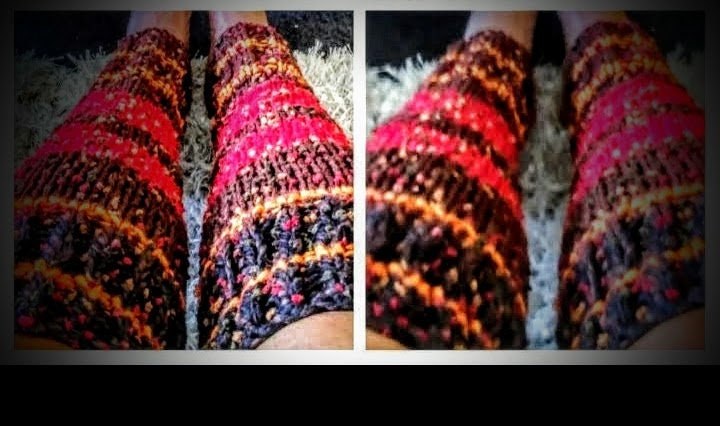 HandKnit Leg Warmers, view 2