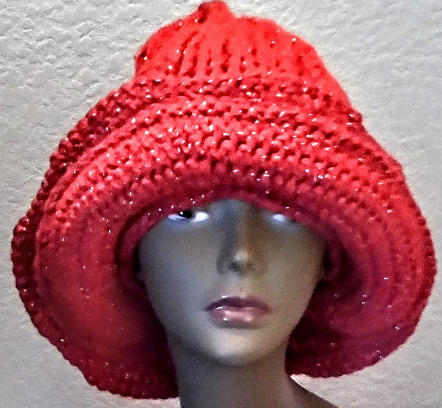 Novelty Wide Brim Cashmere Blend Winter Hat With Bling!!!, view 6