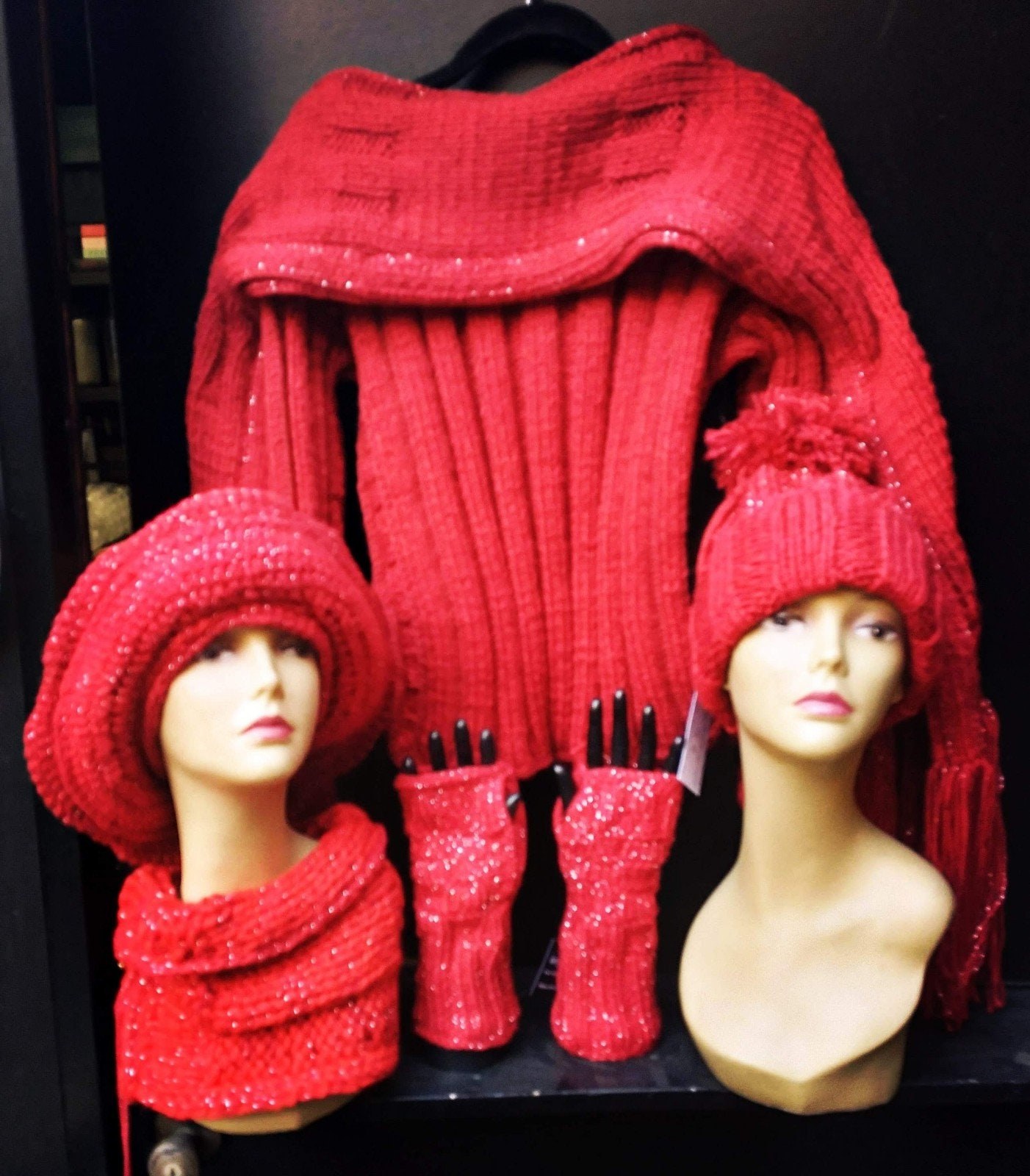 Novelty Wide Brim Cashmere Blend Winter Hat With Bling!!!, view 8