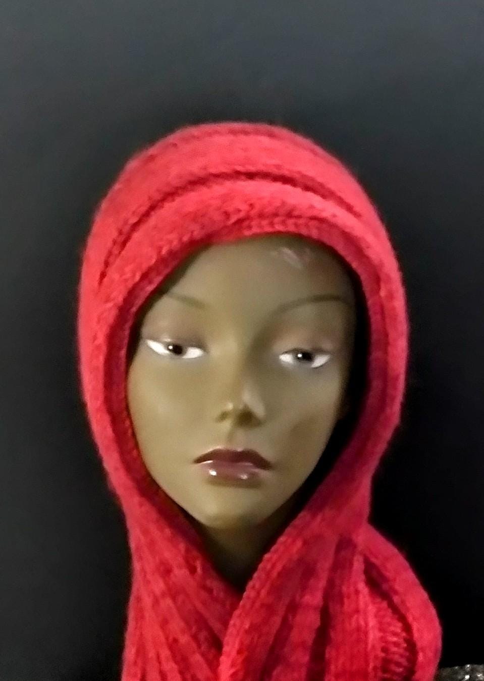 Cashmere Blend Hooded Scarf With Fringe Benefits
