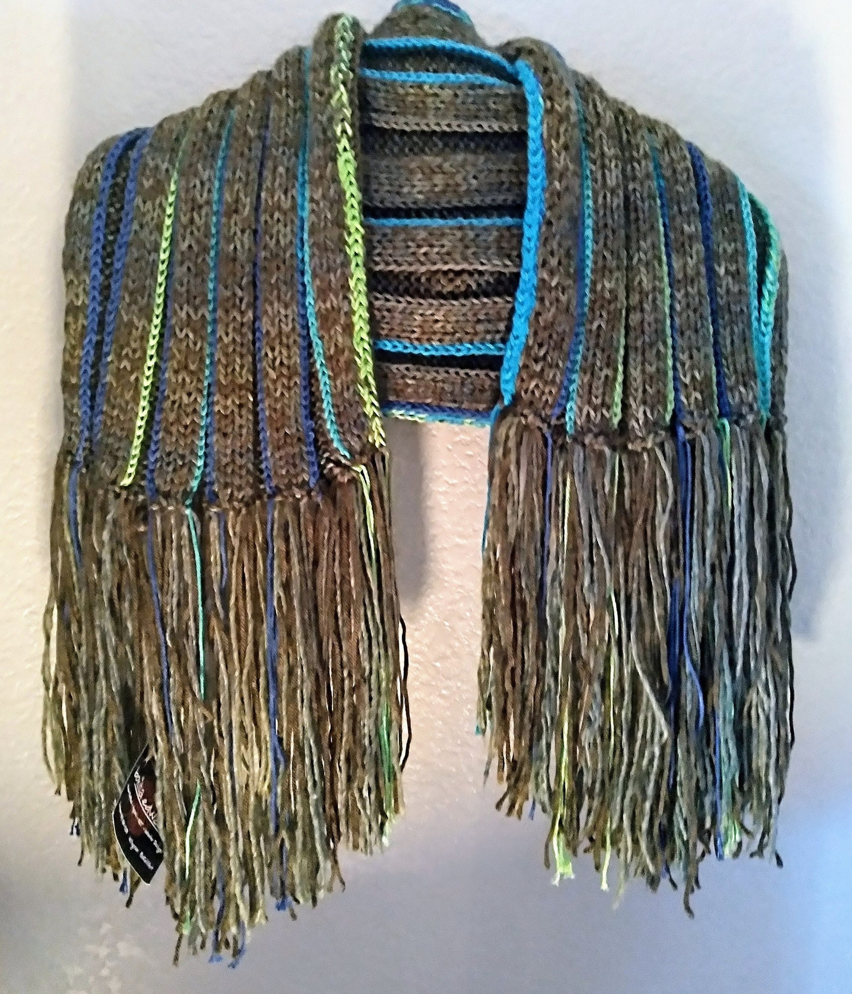 Reversible Hooded Cashmere Blend Scarf, view 4