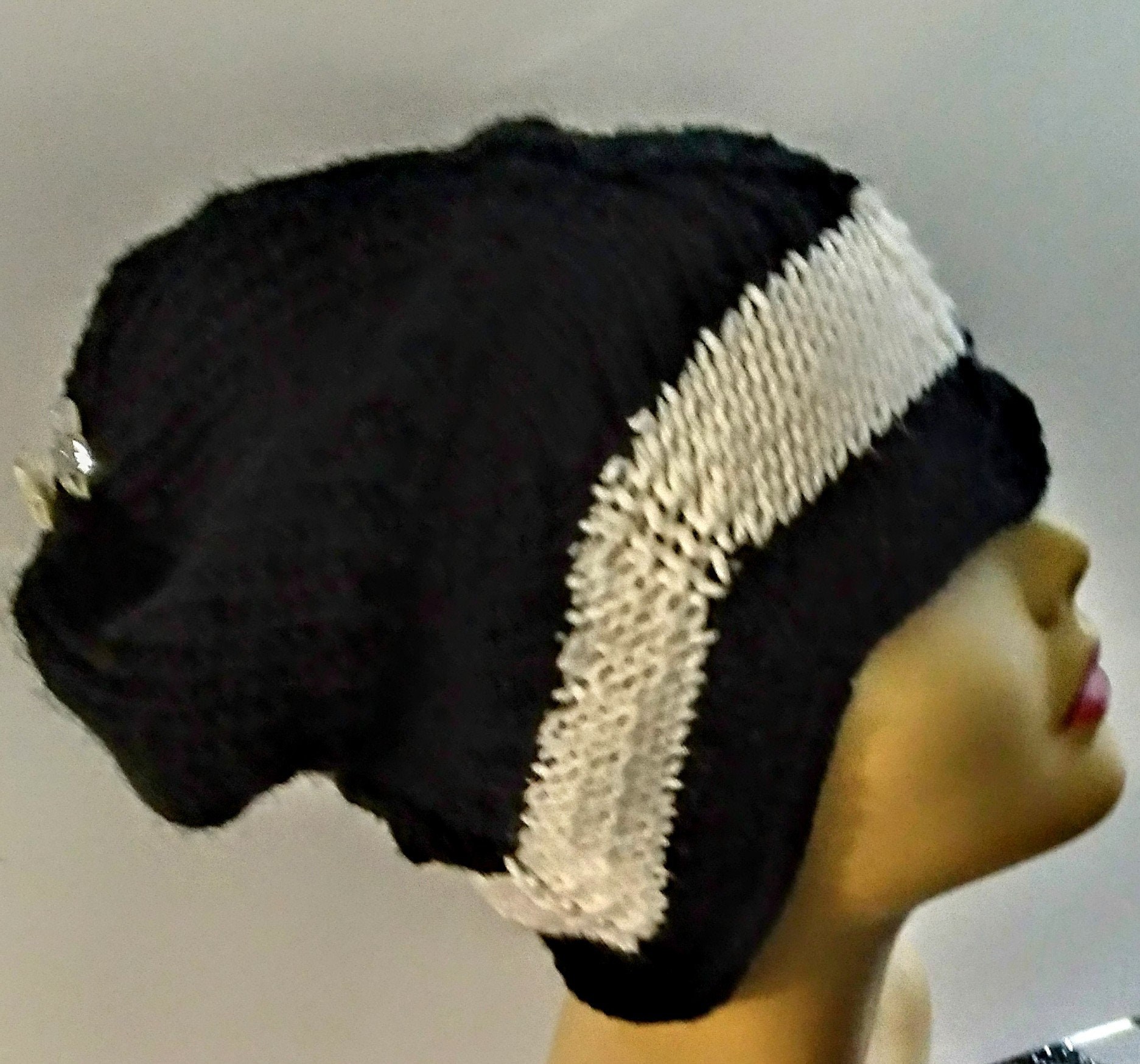 Odyssey Retro Mod Chic Chevron Knit Hat, view 5