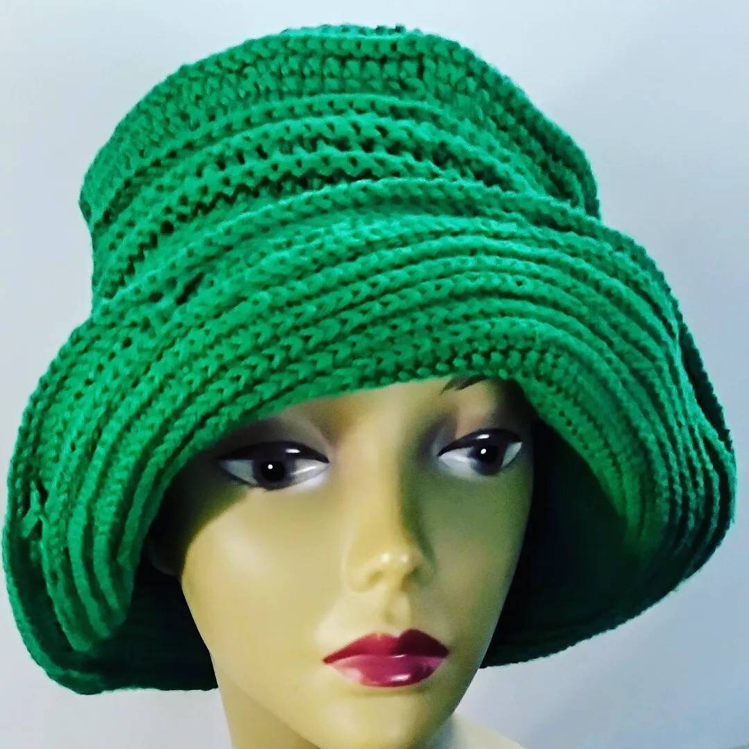Embossed Crochet Convertible Cloche Hat, view 4