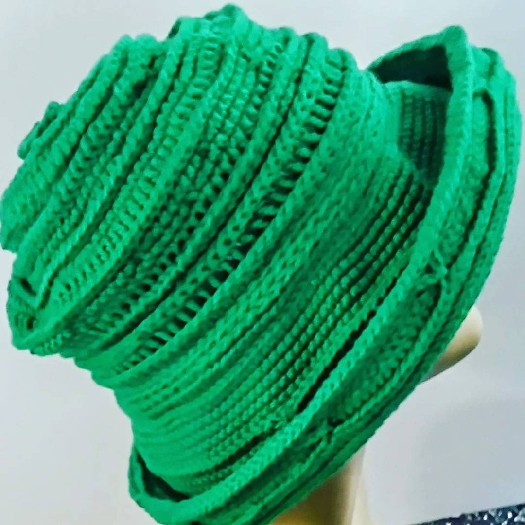Embossed Crochet Convertible Cloche Hat, view 6