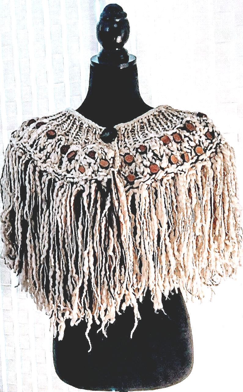 Couture Convertible Hand Knit Monochromatic Shrug