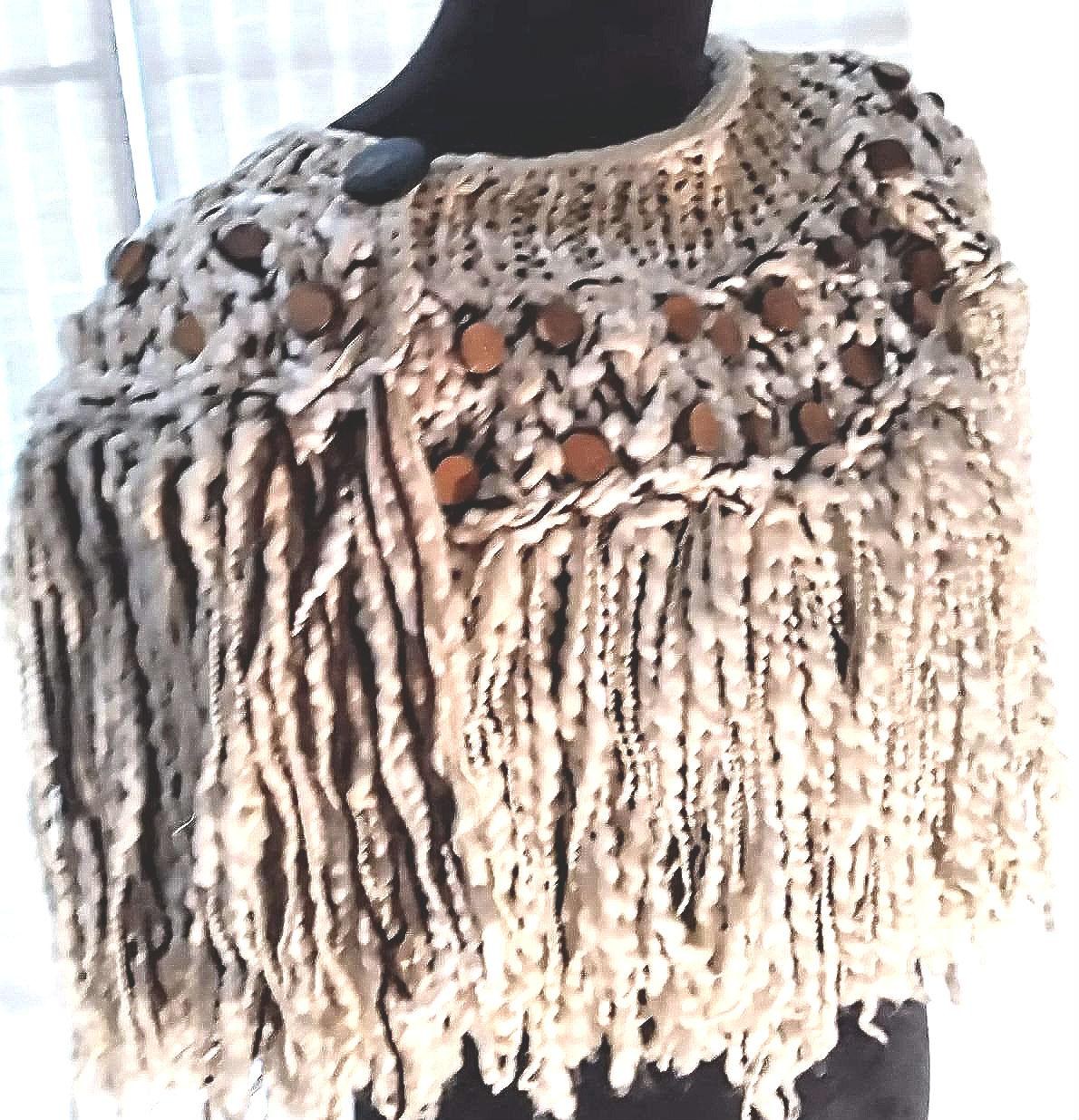 Couture Convertible Hand Knit Monochromatic Shrug, view 2