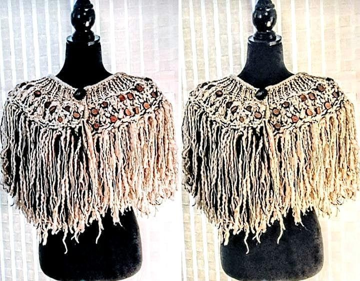 Couture Convertible Hand Knit Monochromatic Shrug, view 3