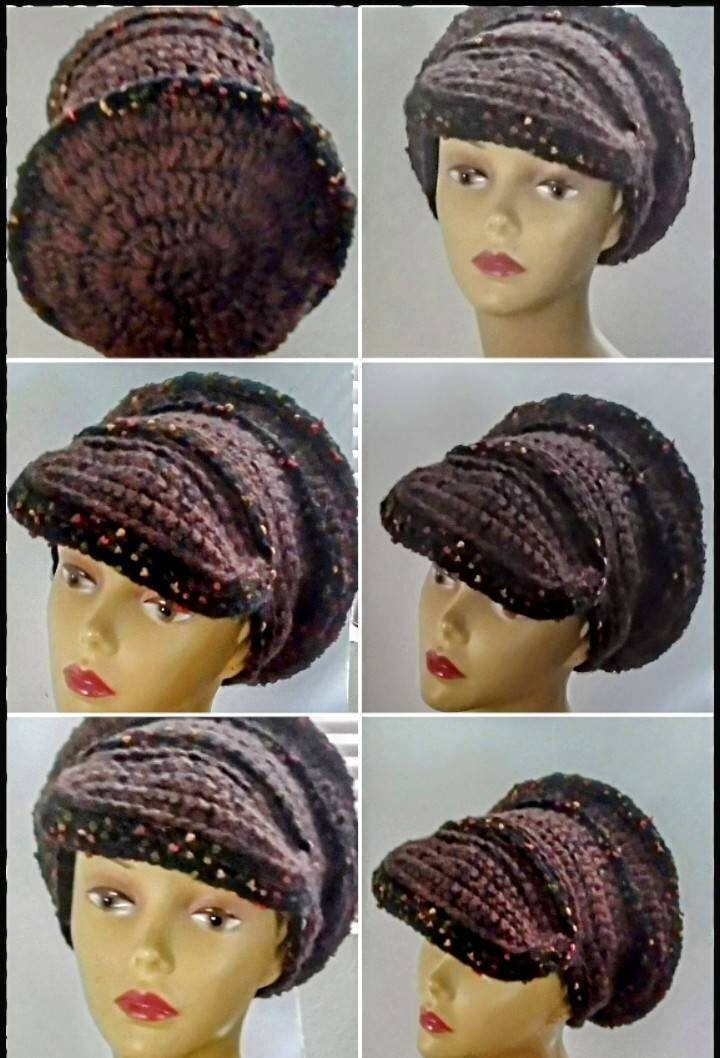 Cashmere Blend Newsboy Cap: Chocolate Brown Knit Hat, view 9