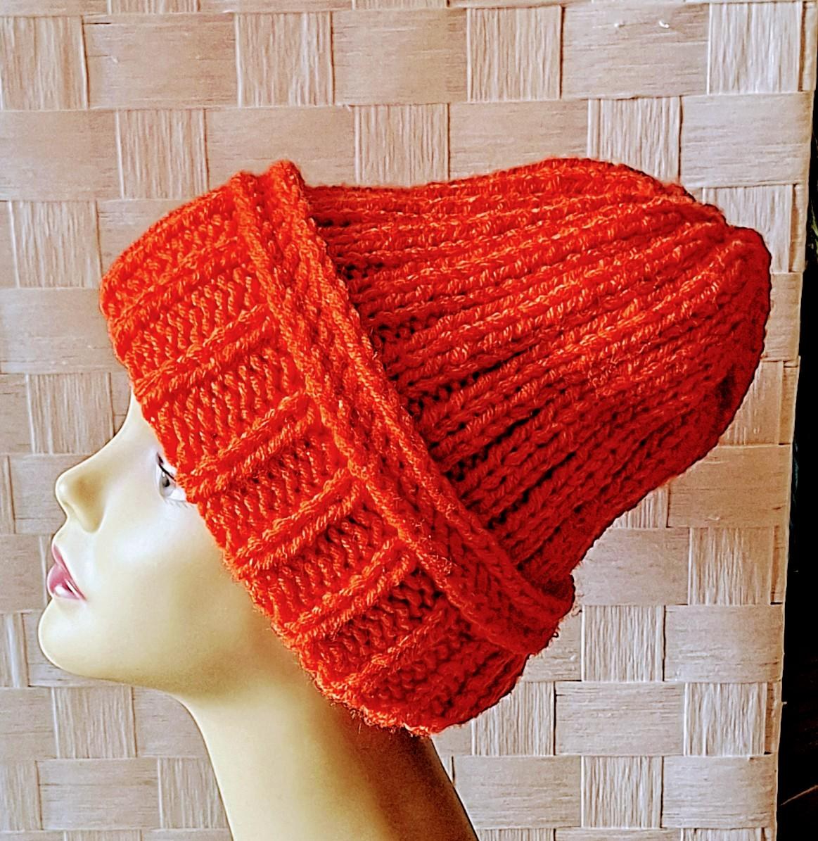 Versatile Rib Stitch Beanies With Faux Leather Tag, view 6
