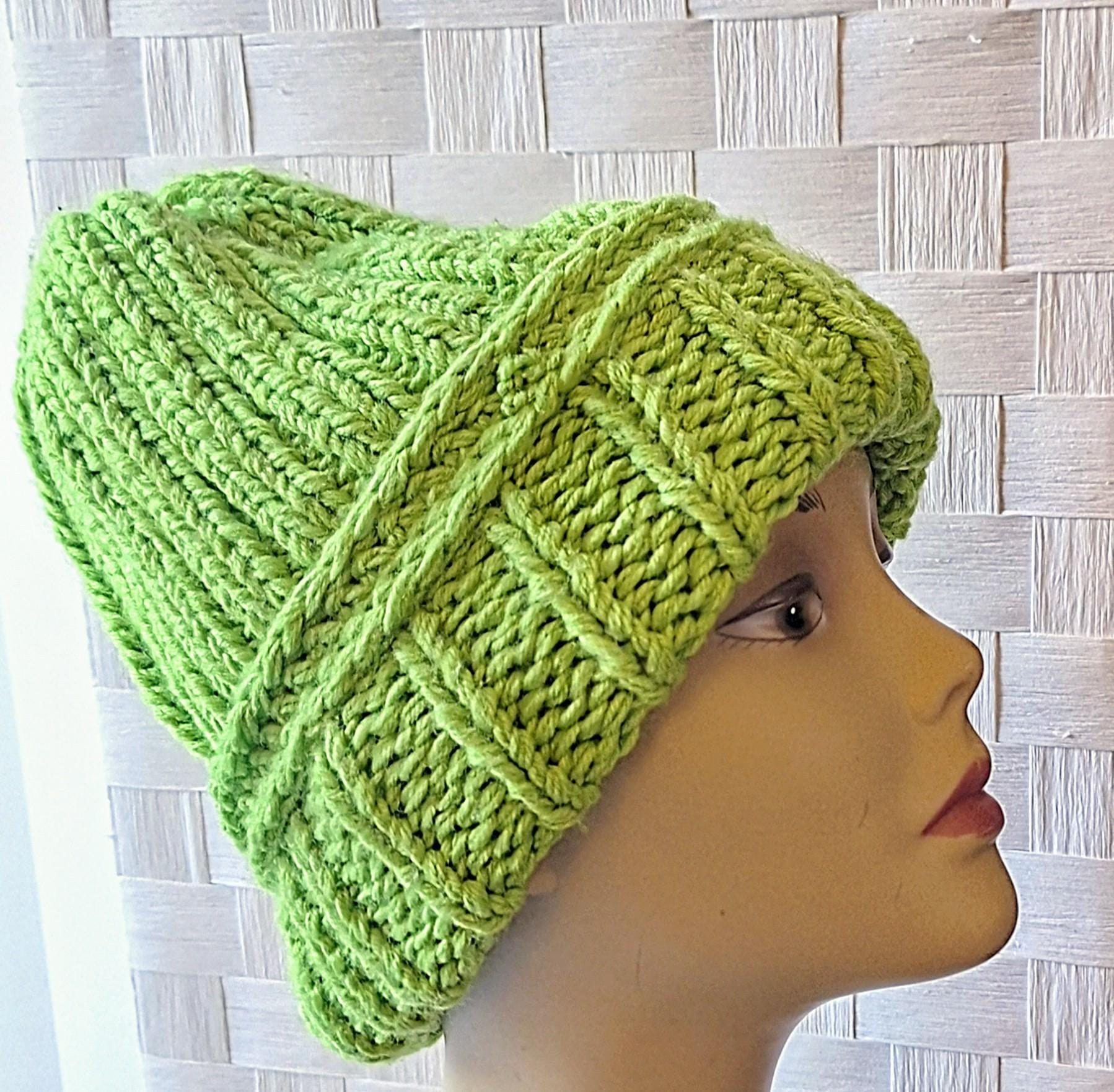 Versatile Rib Stitch Beanies With Faux Leather Tag, view 10