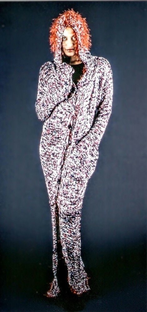 Slink Hooded Maxi Knit Coat, view 3