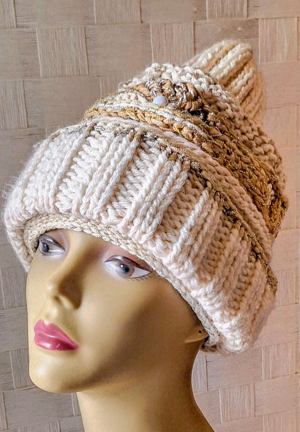 Hand Knit One-Of-A-Kind Beanie