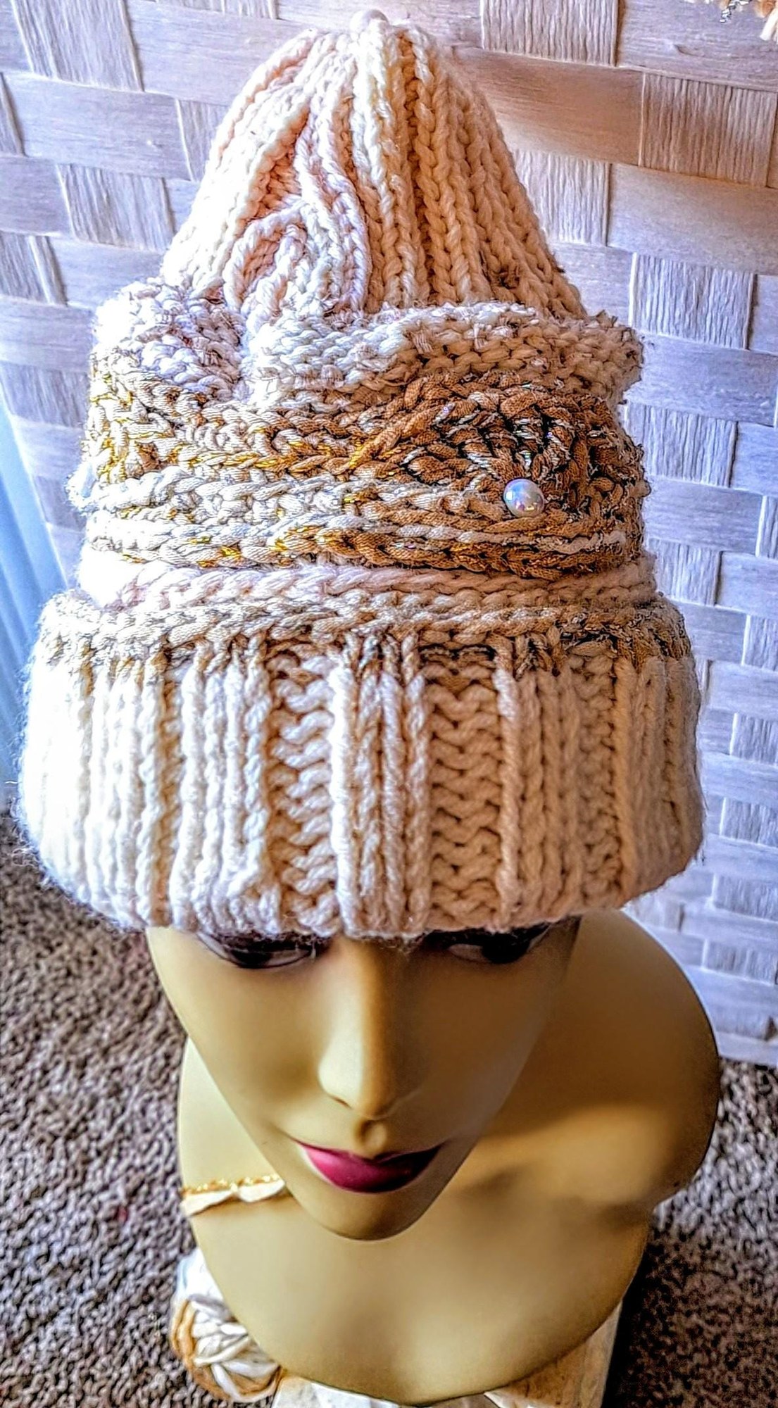 Hand Knit One-Of-A-Kind Beanie, view 6