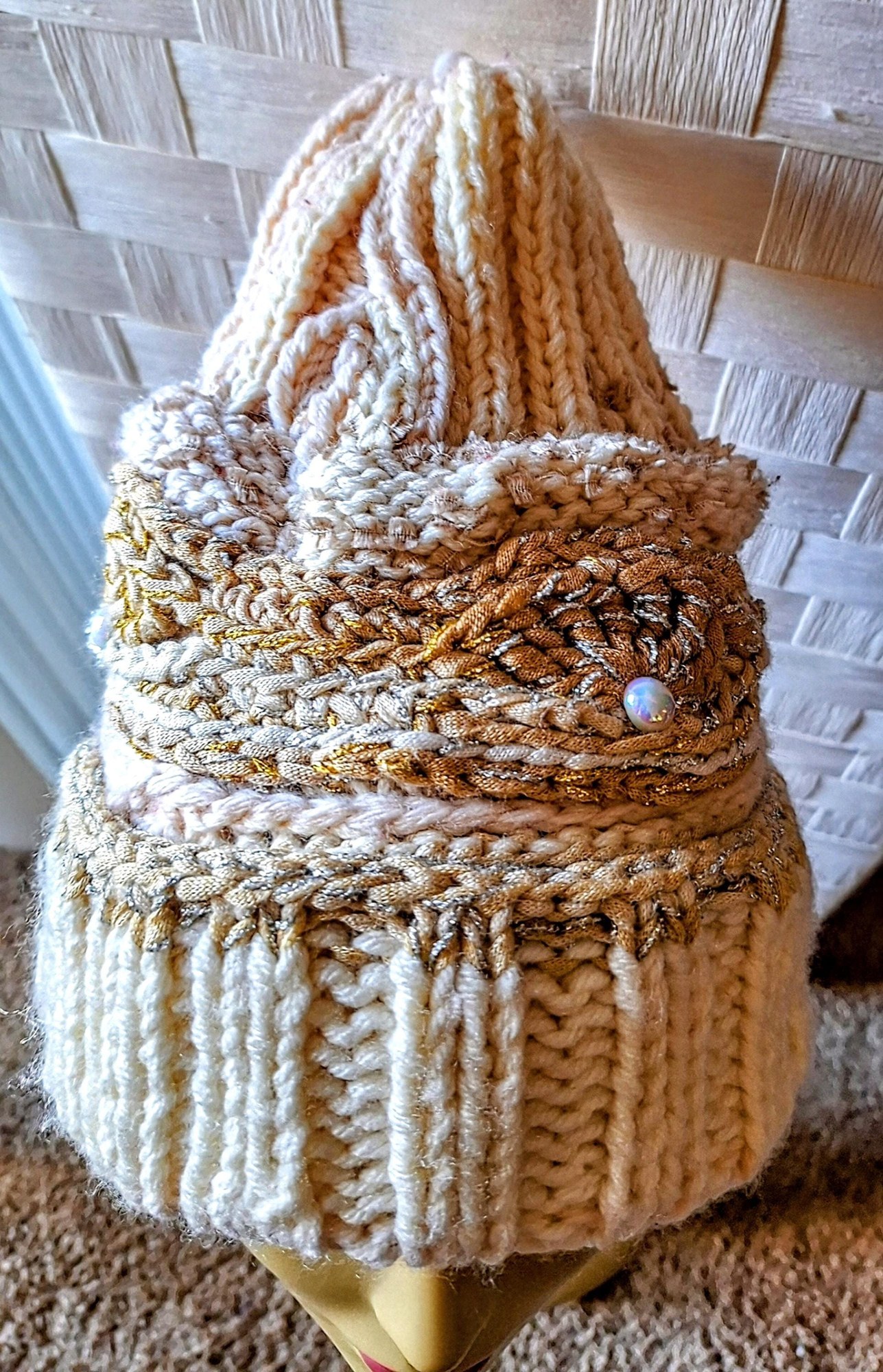 Hand Knit One-Of-A-Kind Beanie, view 7