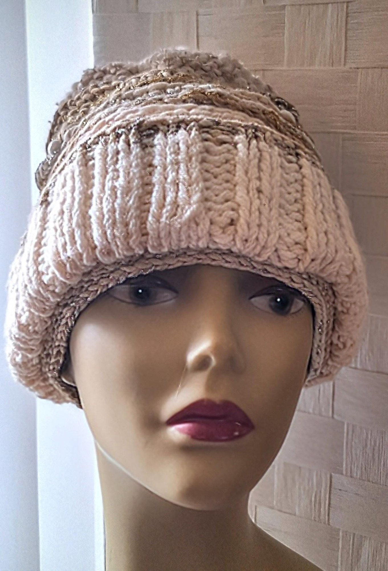 Hand Knit One-Of-A-Kind Beanie, view 8