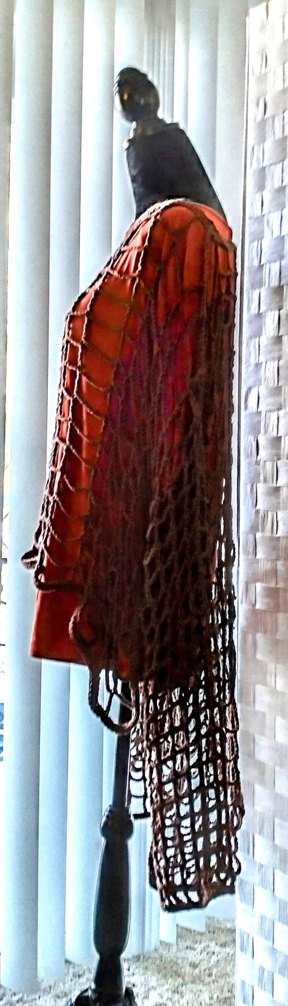 Assymetrical Crochet Mesh CoverUp/Tunic, view 11