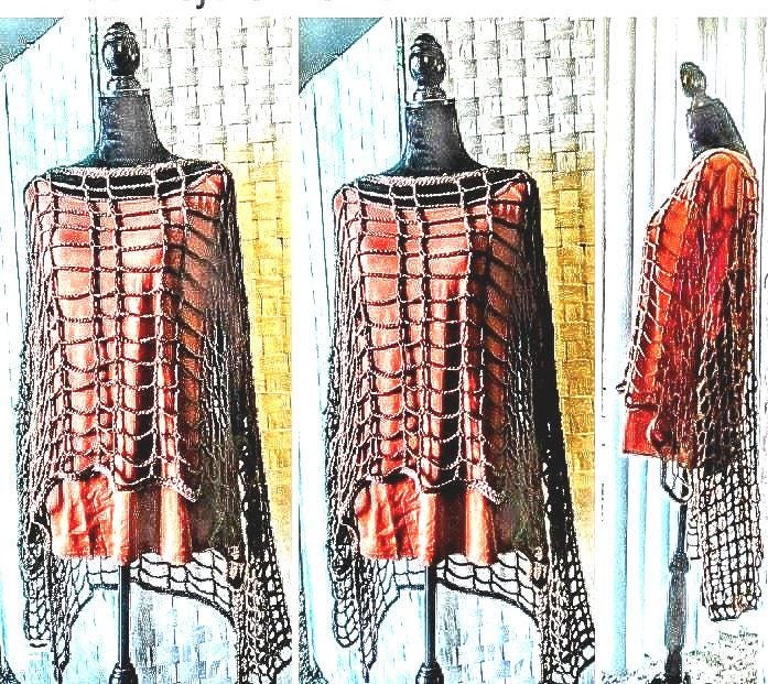 Assymetrical Crochet Mesh CoverUp/Tunic, view 3