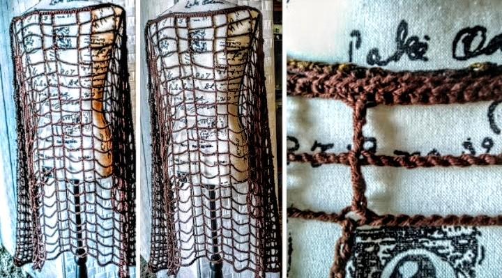 Assymetrical Crochet Mesh CoverUp/Tunic, view 5