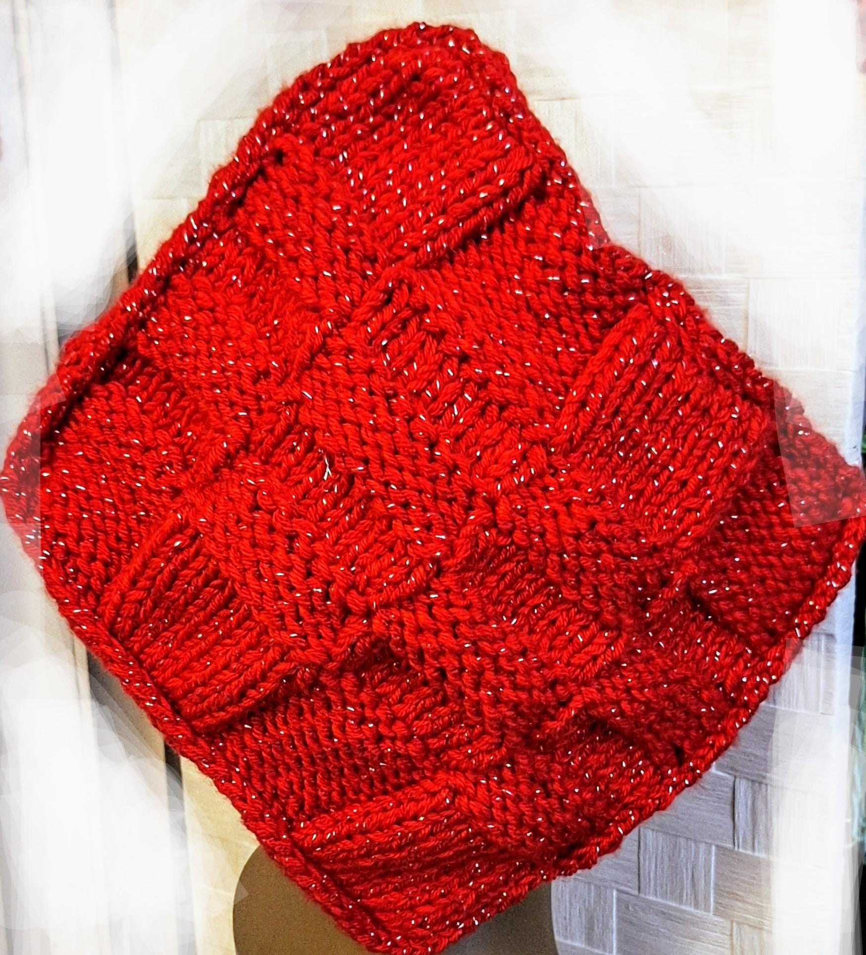 Hand Knitted Assymetrical Cashmere Blend Versatile French Beret, view 9