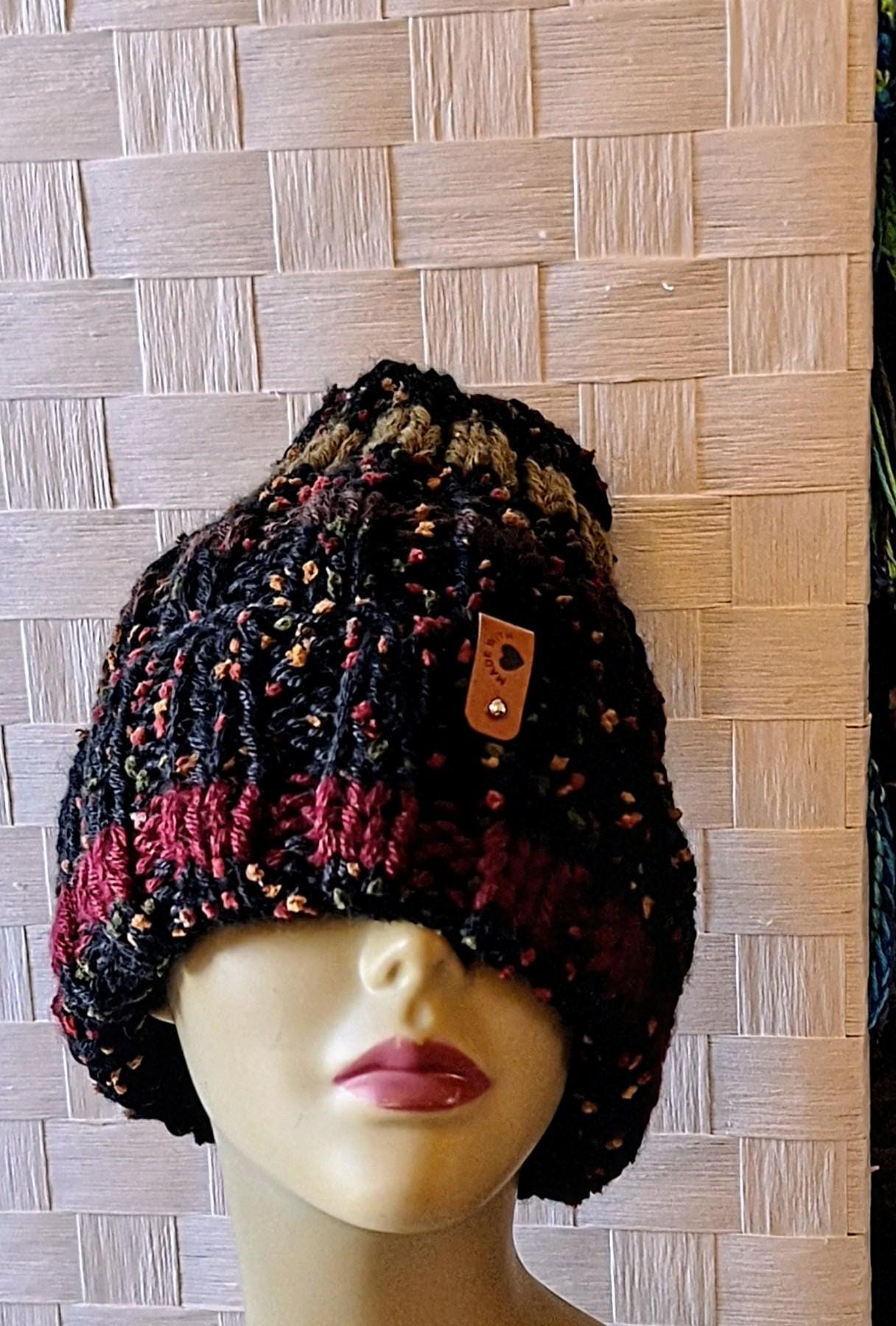 Unisex Cashmere Blend Striped Knit Beanie