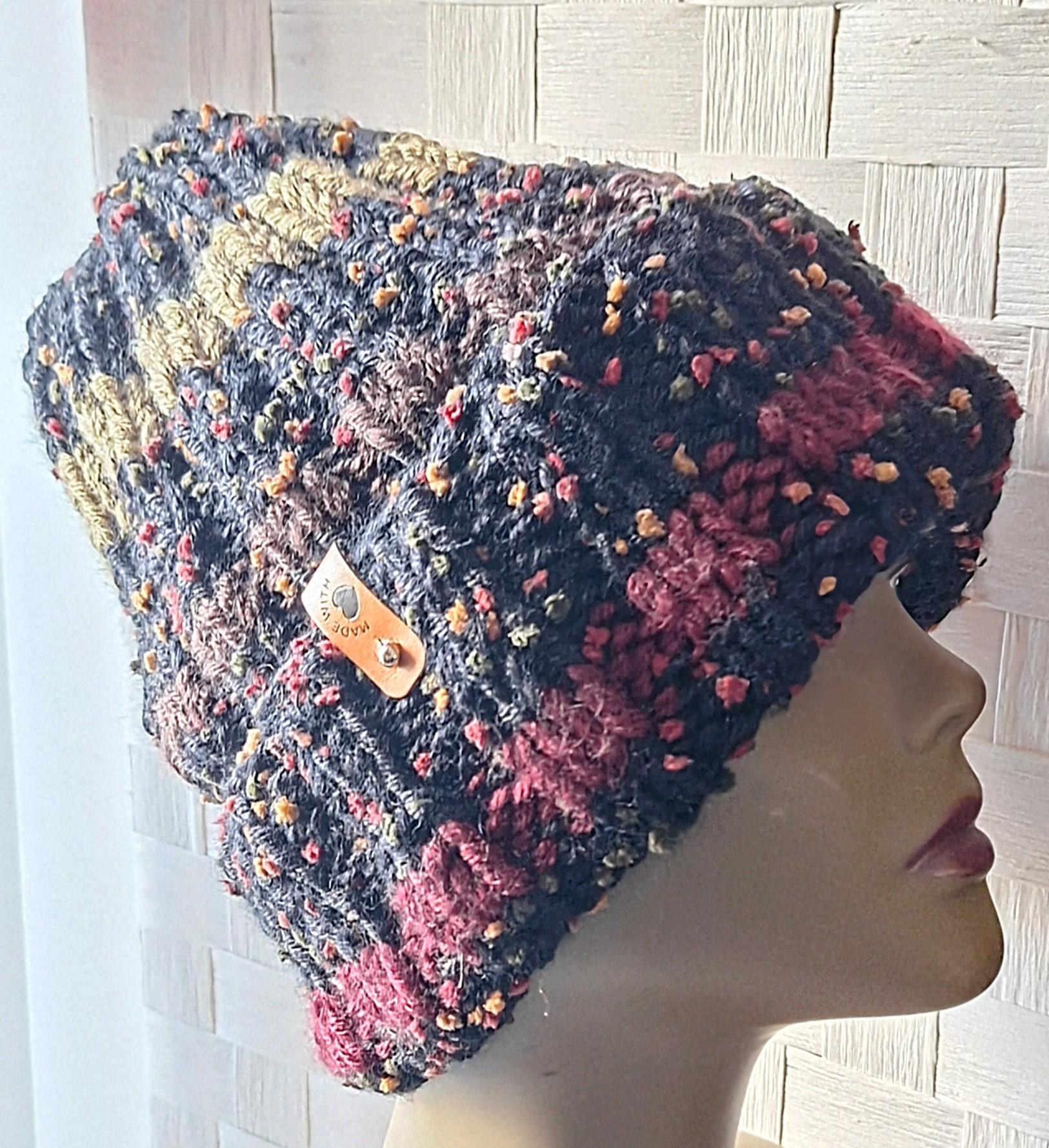Unisex Cashmere Blend Striped Knit Beanie, view 4