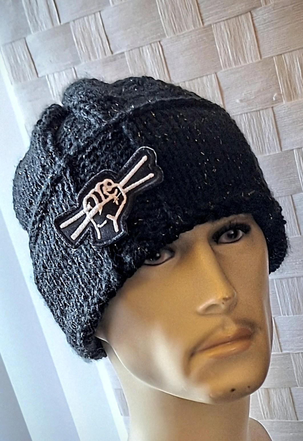 Mens Novelty Cashmere Blend Beanie, view 2