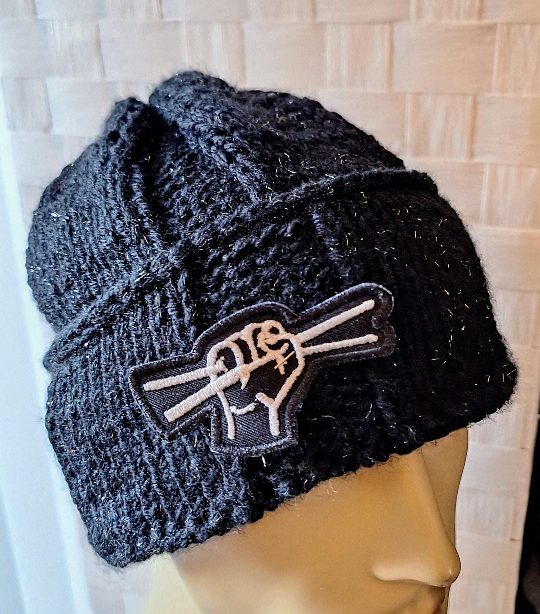 Mens Novelty Cashmere Blend Beanie, view 4