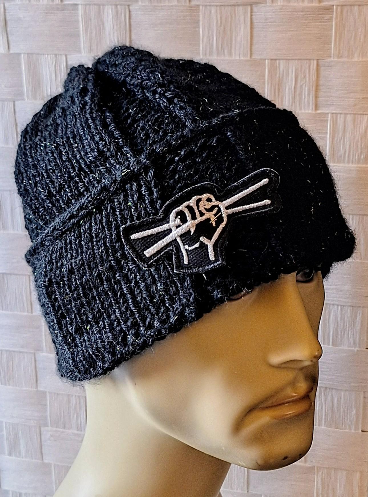 Mens Novelty Cashmere Blend Beanie, view 5