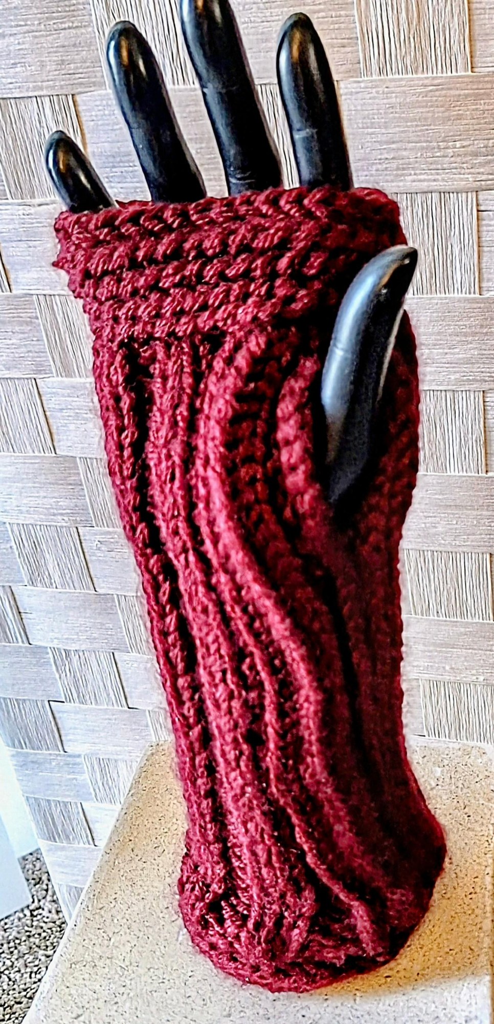 Cashmere Blend Fingerless Gloves, view 2