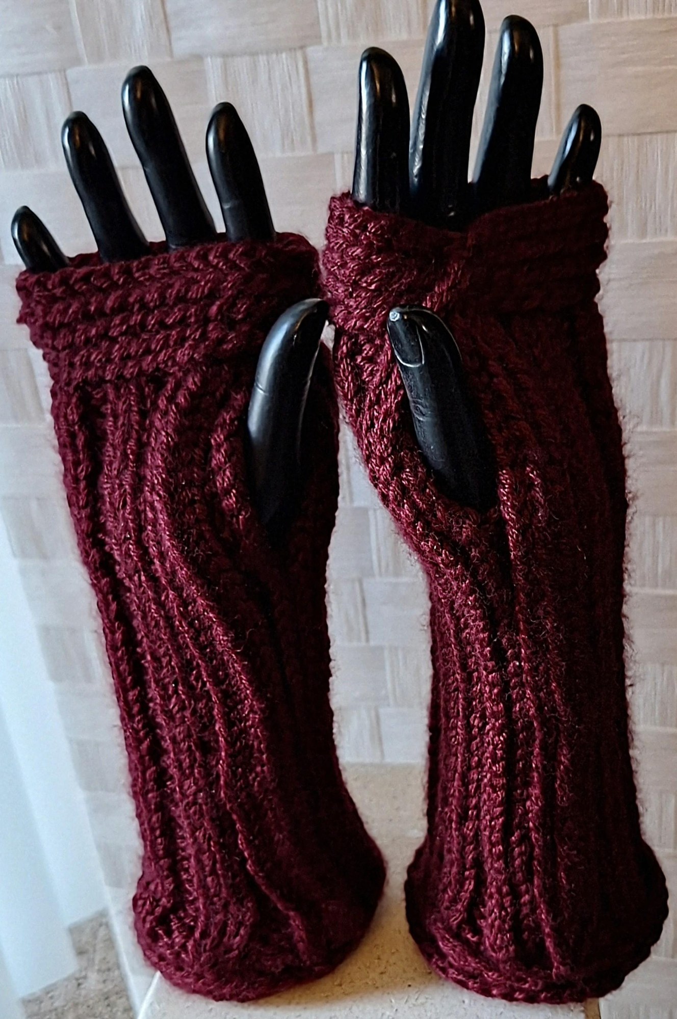 Cashmere Blend Fingerless Gloves, view 3