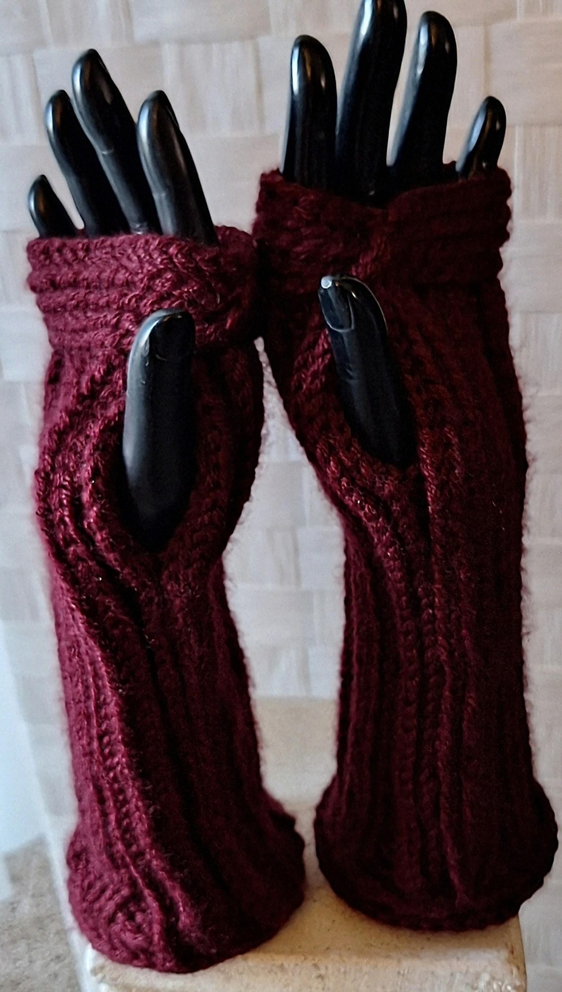 Cashmere Blend Fingerless Gloves, view 7
